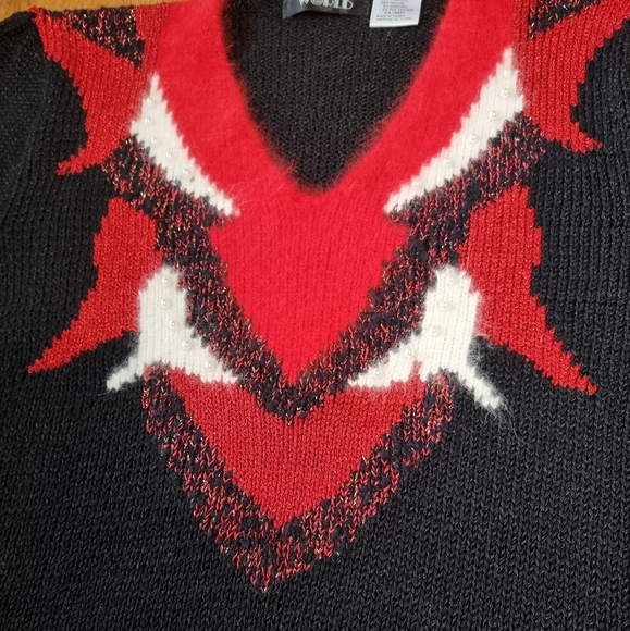 Stunning Unique Vintage Pearl & Angora Sweater - Picture 6 of 9